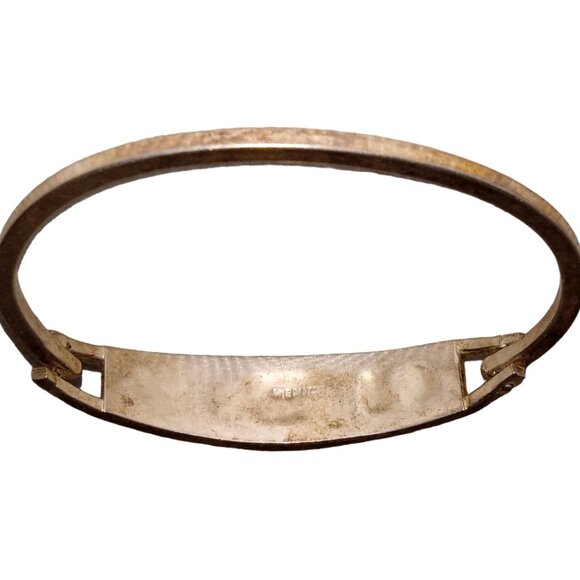 Vintage Mexico Bracelet, Butterfly, Flower Design, Bangle Fashion Bracelet - Picture 9 of 10